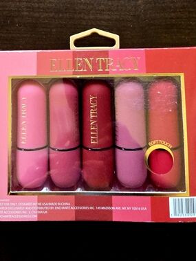 Ellen Tracy Capsule Lipstick Set - Pink & Red Mix Matte 5 Shades